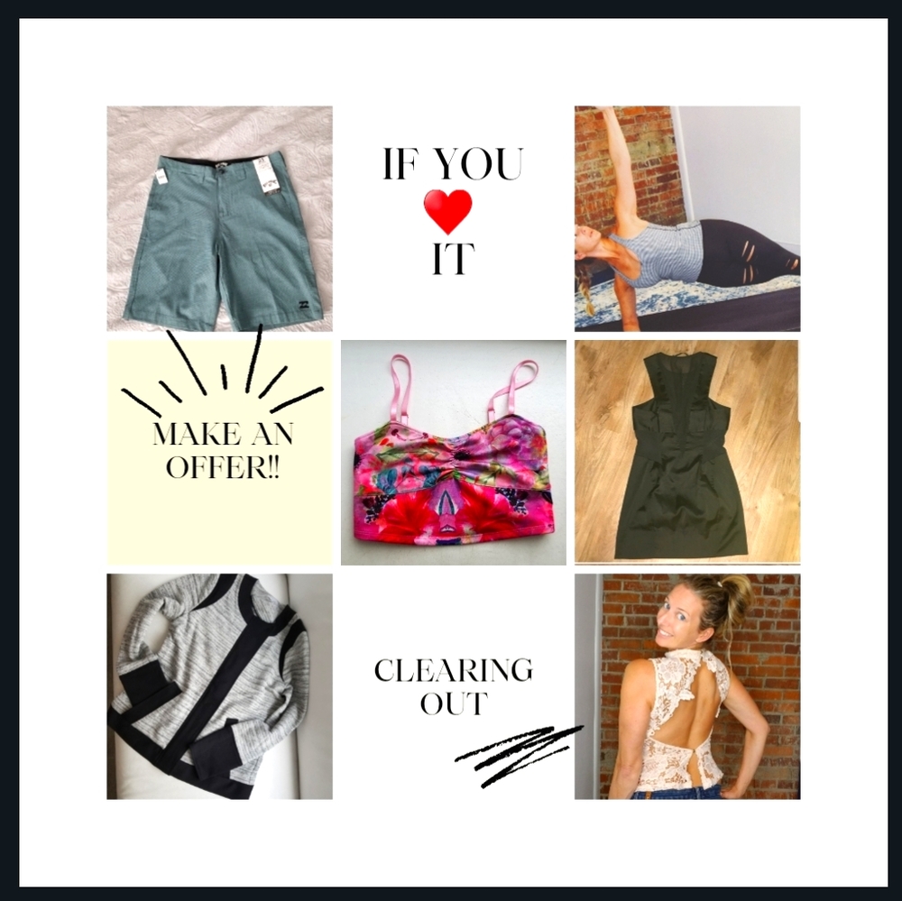 Tops, bathing suits, yoga pilates barre clothing